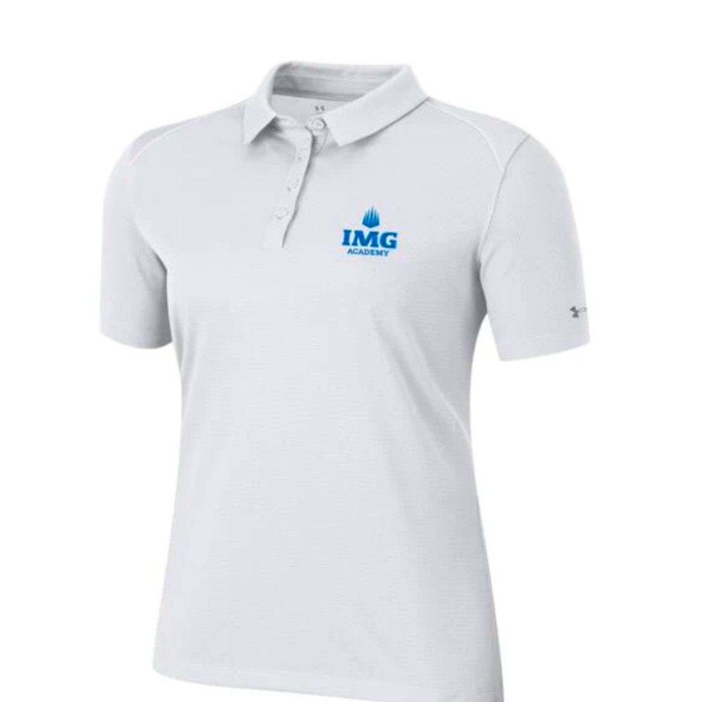 IMG White Mesh Tech Polo
